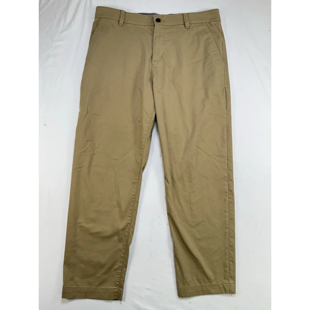 Nike Golf Dri-Fit Stretch Mens 34x30 Khaki Tan Flat Front Pants